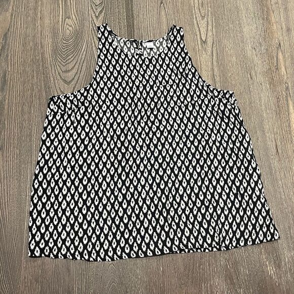 Old Navy Blouse Sleeveless High-Neck Lightweight Casual Black Size L - Picture 1 of 4